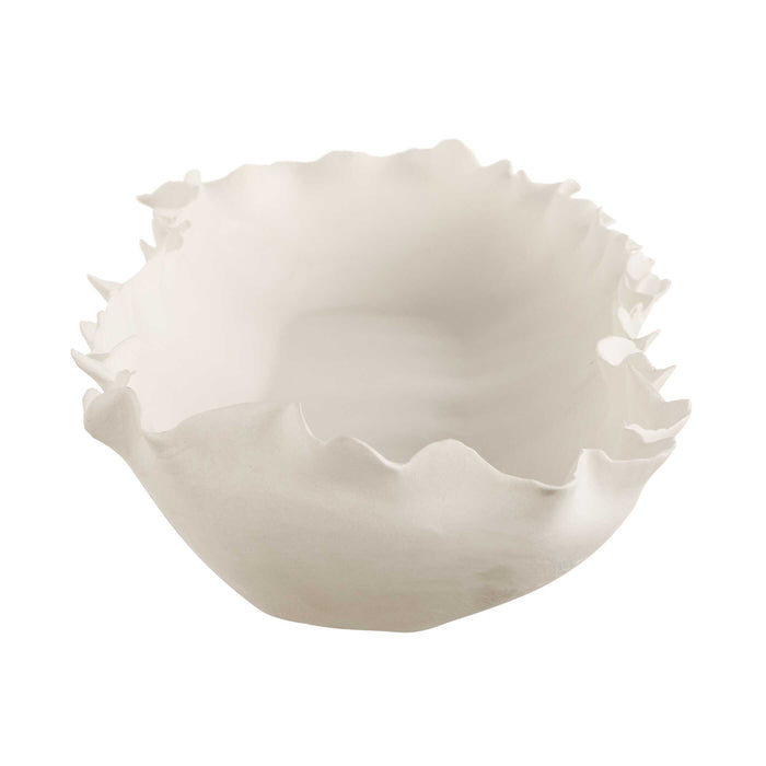 Ripple Crest Bowl Matte White-Home Accents-Uttermost-Lighting Design Store