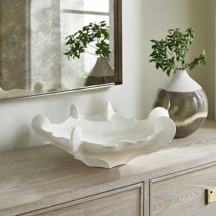 Coral Mirage Bowl Matte White-Home Accents-Uttermost-Lighting Design Store