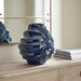 Helix Vase Glossy Blue Glaze-Home Accents-Uttermost-Lighting Design Store
