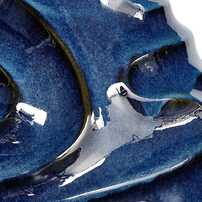 Helix Vase Glossy Blue Glaze-Home Accents-Uttermost-Lighting Design Store