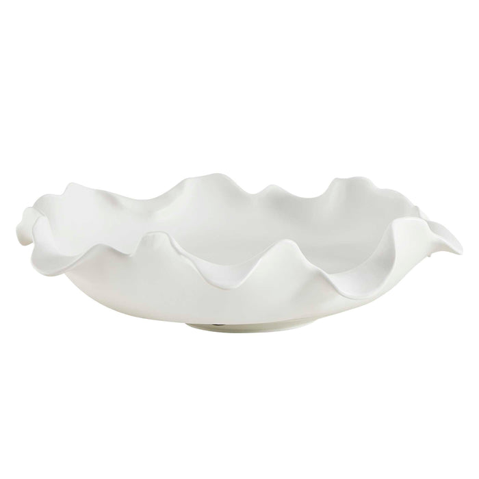 Wave Crest Bowl White Ceramic-Home Accents-Uttermost-Lighting Design Store