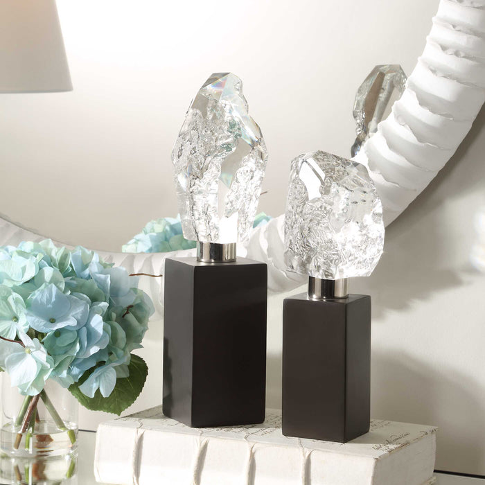 Crystal Peak Sculpture Black-Home Accents-Uttermost-Lighting Design Store