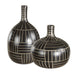 Graphite Vases Set/2 Black-Home Accents-Uttermost-Lighting Design Store