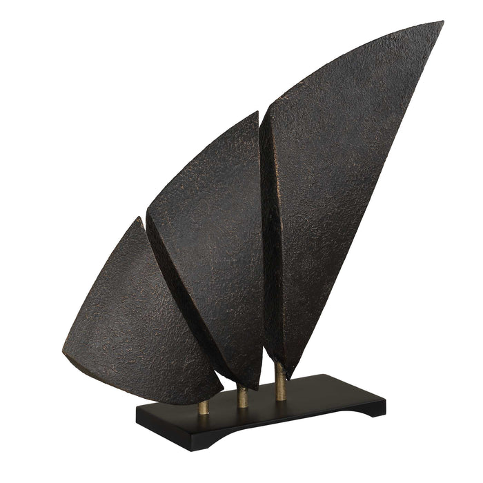 Wind Crest Sculpture Textured Dark Bronze-Home Accents-Uttermost-Lighting Design Store