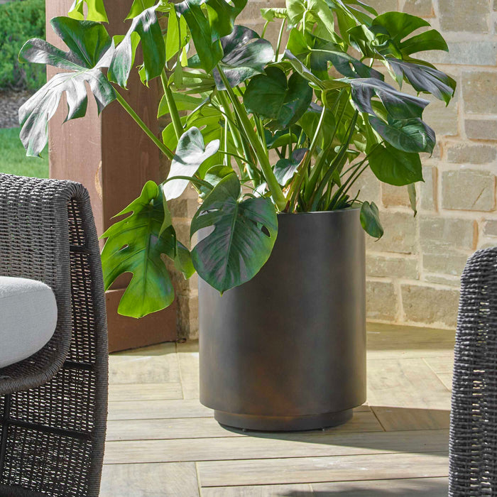 Volcan Planters Set/2 Matte Bronze-Home Accents-Uttermost-Lighting Design Store