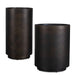 Volcan Planters Set/2 Matte Bronze-Home Accents-Uttermost-Lighting Design Store
