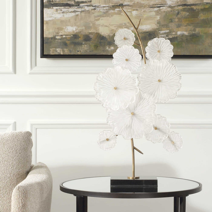 Glass Sculpture Black Marble-Home Accents-Uttermost-Lighting Design Store