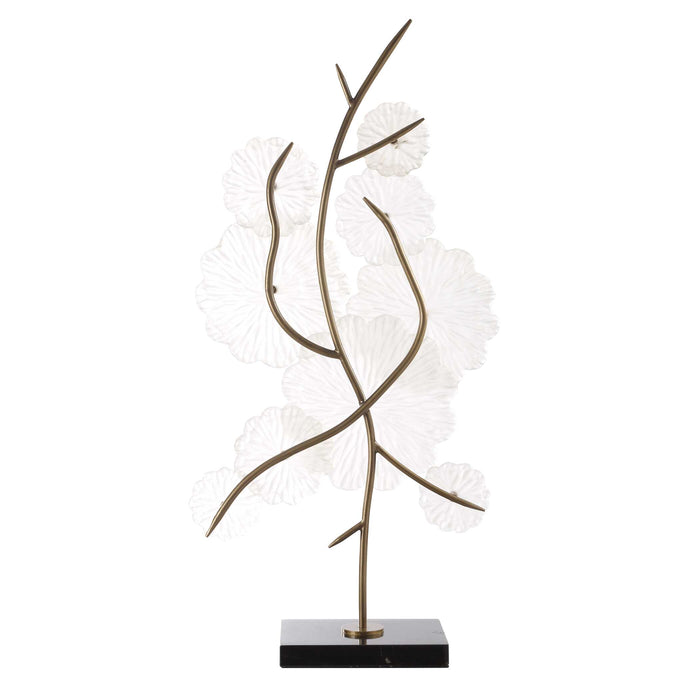 Glass Sculpture Black Marble-Home Accents-Uttermost-Lighting Design Store