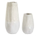 Echo Ridge Vases Set/2 Neutral Tones Of White And Caramel-Home Accents-Uttermost-Lighting Design Store
