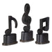 Music Notes Figurines, Set/3 Aged Black w/Tan Glaze And Matte Black-Home Accents-Uttermost-Lighting Design Store