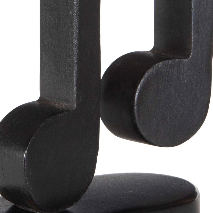 Music Notes Figurines, Set/3 Aged Black w/Tan Glaze And Matte Black-Home Accents-Uttermost-Lighting Design Store