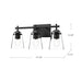 Addison Three Light Bathroom Fixtures Clear Glass/Matte Black-Bathroom Fixtures-Alora-Lighting Design Store