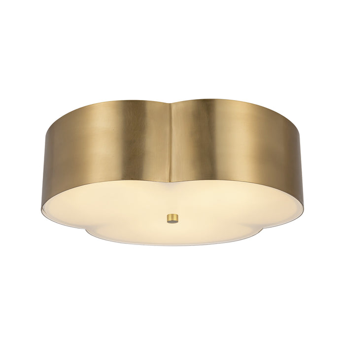 Adella Three Light Flush Mount Brushed Gold-Flush Mounts-Alora-Lighting Design Store