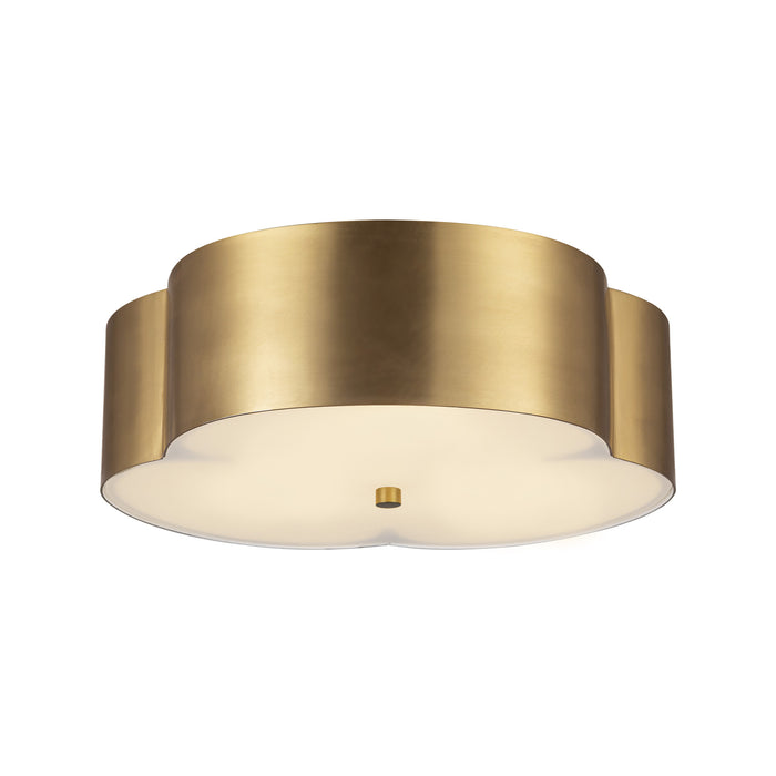 Adella Three Light Flush Mount Brushed Gold-Flush Mounts-Alora-Lighting Design Store