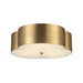 Adella Three Light Flush Mount Brushed Gold-Flush Mounts-Alora-Lighting Design Store