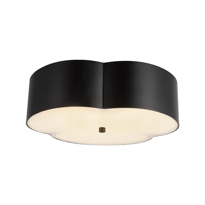 Adella Three Light Flush Mount Matte Black-Flush Mounts-Alora-Lighting Design Store