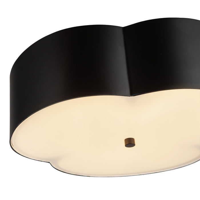 Adella Three Light Flush Mount Matte Black-Flush Mounts-Alora-Lighting Design Store