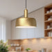 Adriano One Light Pendant Brushed Gold-Pendants-Alora-Lighting Design Store