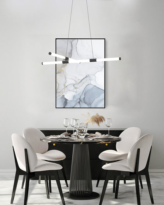 Akari LED Chandelier Black-Large Chandeliers-Kuzco Lighting-Lighting Design Store