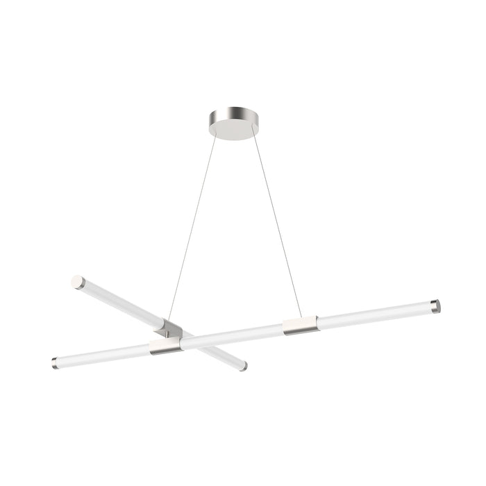 Akari LED Chandelier Brushed Nickel-Mid. Chandeliers-Kuzco Lighting-Lighting Design Store