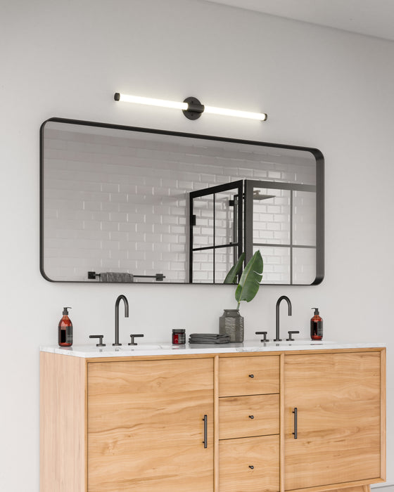 Akari LED Bathroom Fixture Black-Bathroom Fixtures-Kuzco Lighting-Lighting Design Store