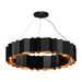 Akira 12 Light Chandelier Black/Gold-Large Chandeliers-Kuzco Lighting-Lighting Design Store