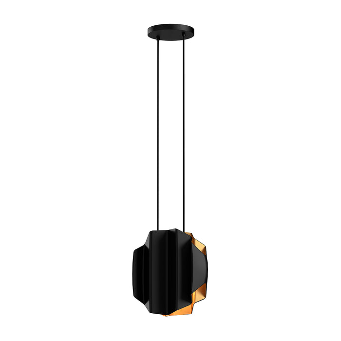Akira Two Light Pendant Black/Gold-Pendants-Kuzco Lighting-Lighting Design Store