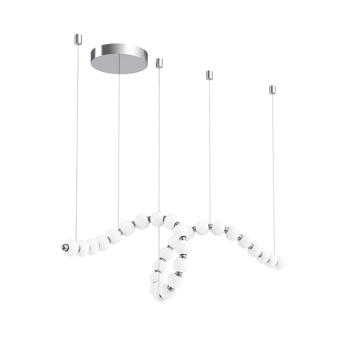 Akoya LED Chandelier Chrome-Linear/Island-Alora-Lighting Design Store