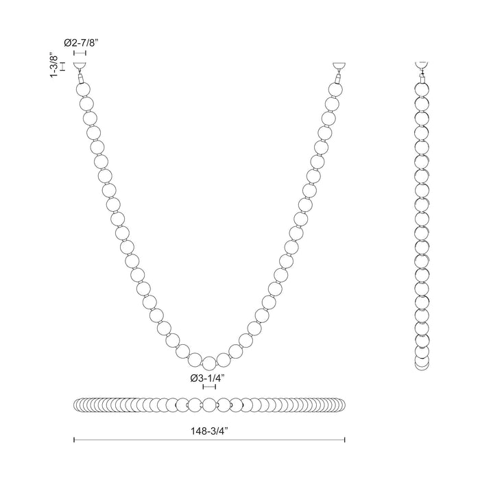 Akoya LED Pendant Chrome-Large Chandeliers-Alora-Lighting Design Store