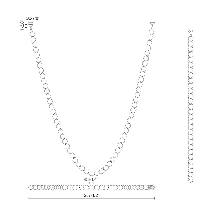 Akoya LED Pendant Chrome-Large Chandeliers-Alora-Lighting Design Store