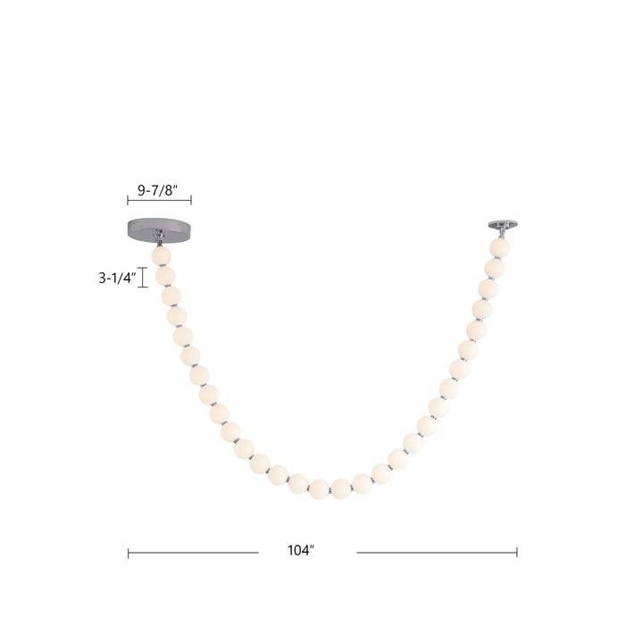 Akoya LED Pendant Chrome-Large Chandeliers-Alora-Lighting Design Store