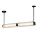 Alai LED Linear Pendant Urban Bronze/Ribbed Glass-Linear/Island-Alora-Lighting Design Store