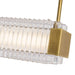 Alai LED Linear Pendant Vintage Brass/Ribbed Glass-Linear/Island-Alora-Lighting Design Store