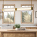 Alai LED Linear Pendant Vintage Brass/Ribbed Glass-Linear/Island-Alora-Lighting Design Store