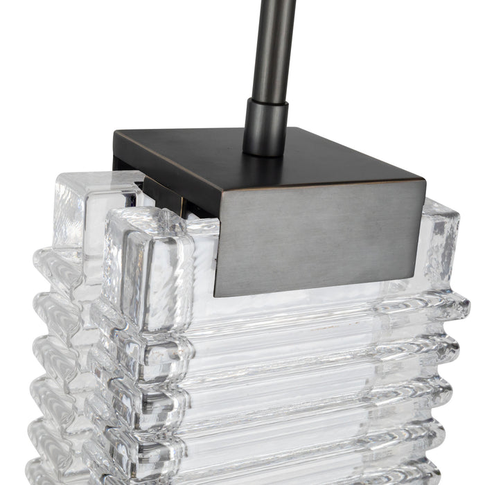 Alai LED Pendant Urban Bronze/Ribbed Glass-Mini Pendants-Alora-Lighting Design Store