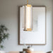 Alai LED Pendant Vintage Brass/Ribbed Glass-Mini Pendants-Alora-Lighting Design Store