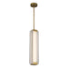 Alai LED Pendant Vintage Brass/Ribbed Glass-Pendants-Alora-Lighting Design Store