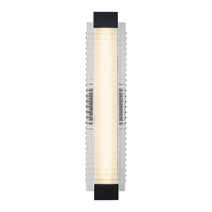 Alai LED Wall Vanity Urban Bronze/Ribbed Glass-Bathroom Fixtures-Alora-Lighting Design Store