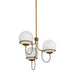 Alba Three Light Chandelier Aged Gold/Opal Glass-Mid. Chandeliers-Alora-Lighting Design Store