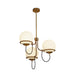 Alba Three Light Chandelier Aged Gold/Opal Glass-Mid. Chandeliers-Alora-Lighting Design Store