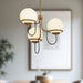 Alba Three Light Chandelier Aged Gold/Opal Glass-Mid. Chandeliers-Alora-Lighting Design Store