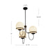 Alba Three Light Chandelier Aged Gold/Opal Glass-Mid. Chandeliers-Alora-Lighting Design Store