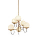 Alba Six Light Chandelier Aged Gold/Opal Glass-Mid. Chandeliers-Alora-Lighting Design Store