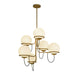 Alba Six Light Chandelier Aged Gold/Opal Glass-Mid. Chandeliers-Alora-Lighting Design Store