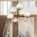 Alba Six Light Chandelier Matte Black/Opal Glass-Mid. Chandeliers-Alora-Lighting Design Store