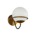 Alba One Light Wall Vanity Aged Gold/Opal Glass-Sconces-Alora-Lighting Design Store