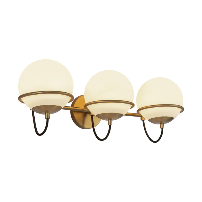 Alba Three Light Wall Vanity Aged Gold/Opal Glass-Bathroom Fixtures-Alora-Lighting Design Store