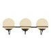 Alba Three Light Wall Vanity Matte Black/Opal Glass-Bathroom Fixtures-Alora-Lighting Design Store