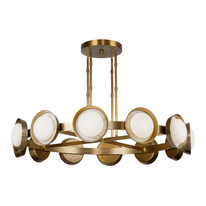 Alonso LED Chandelier Vintage Brass-Large Chandeliers-Alora-Lighting Design Store