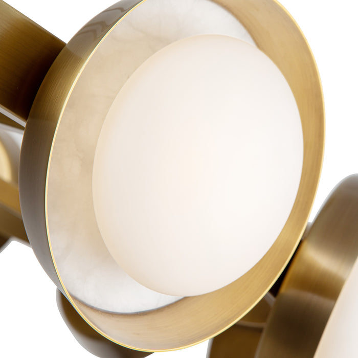 Alonso LED Chandelier Vintage Brass-Large Chandeliers-Alora-Lighting Design Store